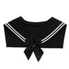Cape Blouse False Collars White Collar Shawl Simple Striped Sailor Fake Collar  Women