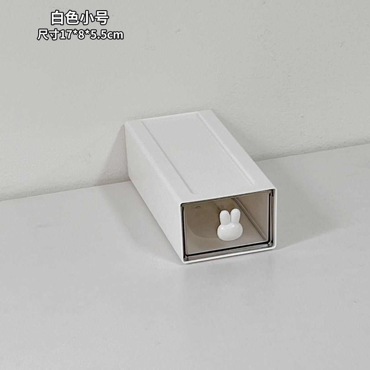 

Ins Transparent Desktop Storage Box Drawer-style Organizer Rabbit Stationery Rack Office Desk Pen Holder Sundries Storage Racks