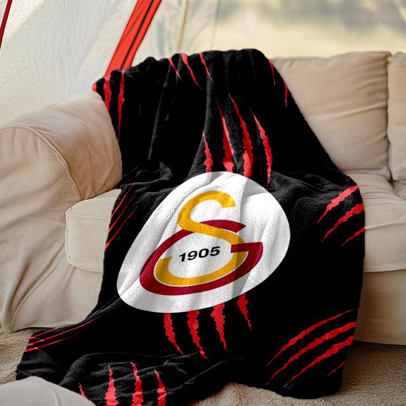 [1pc Galatasaray SK Blanket] All-Season Blanket - Cozy Blanket for Sofa Couch Home Decoration, Digital Printed Nap Blanket