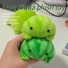 Funny Watermelon Frog Plush Toy Creative Frog-Watermelon Hybrid Stuffed Animal Soft Decompression Doll Room Decor Kids Gift
