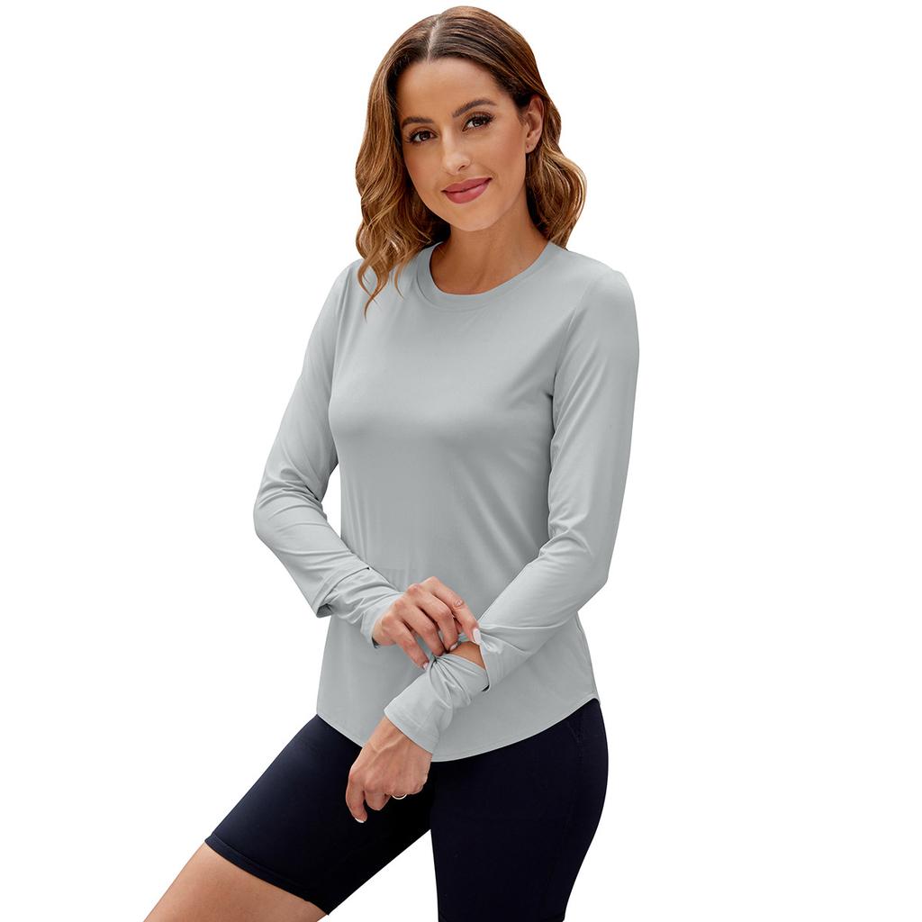 Frühlings- und Herbstbluse für Damen, hochelastisch, UPF50+ UV-Schutz, Outdoor-Oberteil, leichtes Sonnenschutzbekleidung