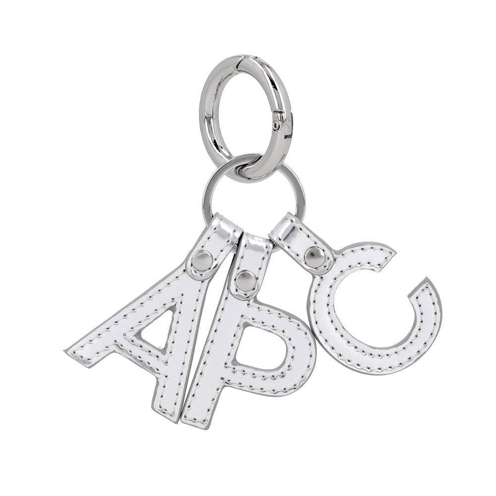 A.p.c Logo Letter Keyring F63656 Rab Argent PUACB F63656 RAB ARGENT