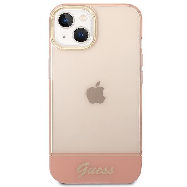 Guess Guhcp14Mhgcop Iphone 14 Plus / 15 Plus 6.7 Różowy/Pink Twarde Etui Półprzezroczyste