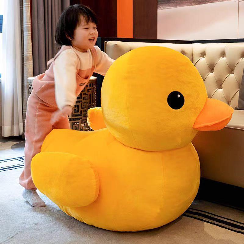 Grande bambola anatra gialla peluche giocattolo anatroccolo carino cuscino da lancio anatra anatra bambola regalo di compleanno per bambini