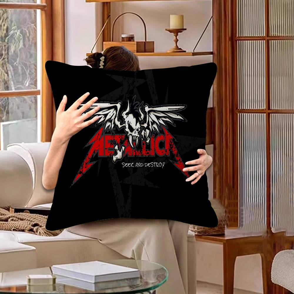 Band M-METALLICA Cool Office Cushion Pillowcase Car Cushion Cover45X45CM Lumbar Pillowcase Sofa Pillowcover
