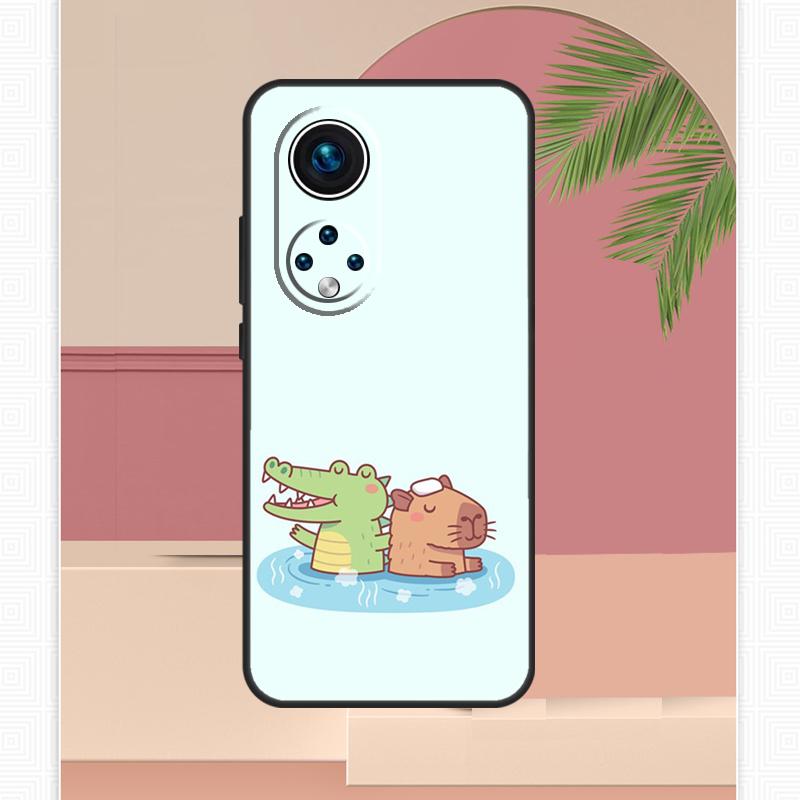 Capybara Spa Case For Huawei P30 Pro P50 P40 P20 Lite P Smart 2019 Nova 5T Honor X8 X7 X9 50 70 Cover