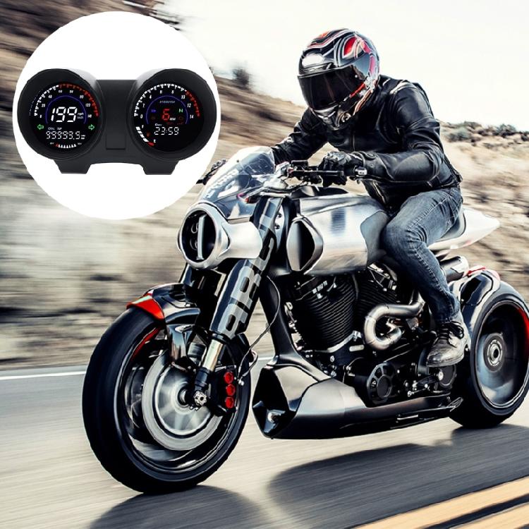 Digital LCD Odometer Dashboard Speedometer Motorbike Instrument Fuel Level Meter