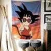 Cute Cartoon Son Goku Wall Tapestry Aesthetic Wall Hanging Printed Fabric Blanket Decorative Tapestries For Bedroom Living Room Home Decor