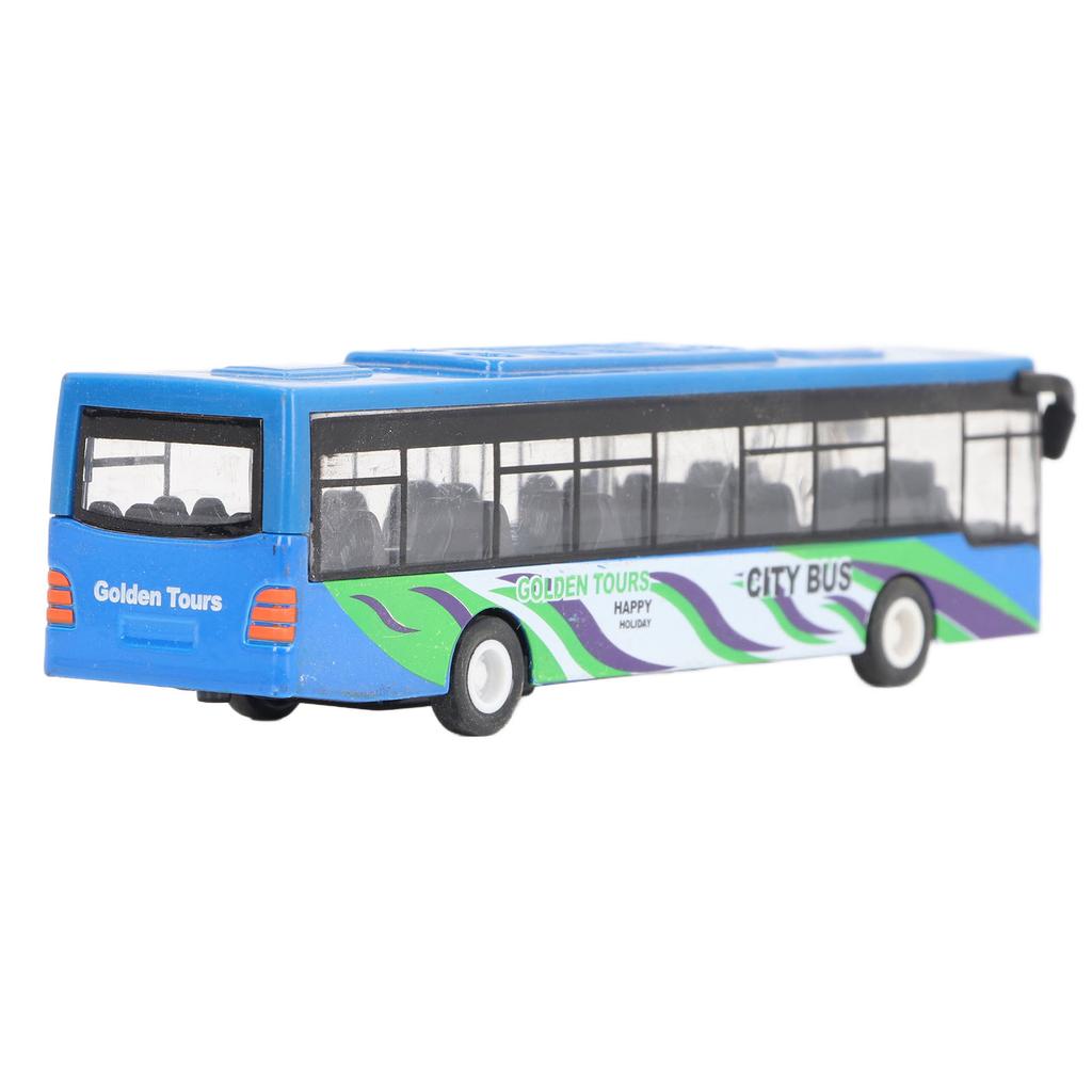 Pull Back Alloy Bus Extended Length Full Function   Structure Educational Alloy Bus Vehicle Model Toy