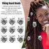 20 Stück Wikinger Bartperlen Set Antike Nordische Wikinger Runen Haarrohr Piraten Totenkopf Dreadlock DIY Schmuck Haardekoration