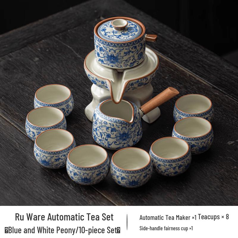 Chaxun Blue & White Ceramic Kung Fu Tea Set
