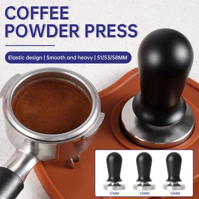 51/53/58mm Kahve Tamper Espresso Cafe Toz Çekiç Paslanmaz Çelik Kahve Tamper Mutfak Kahve Aksesuarları Barista Araçları