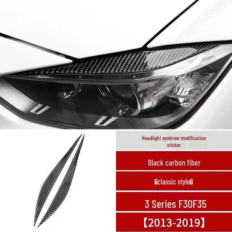 Ochranné nálepky na obočí světlometů z uhlíkových vláken pro BMW řady 3 F30/F35