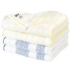 Bloom Imabari Towel Certified Face Towel Natural Suitable for Indoor Made In Japan 4-Piece Set, Border, Absorbent, Quick-Drying, Drying, Soft, 100%