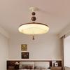 French Retro Cream Ceiling Light - Full Spectrum Eye Protection Chandelier for Bedroom or Study.