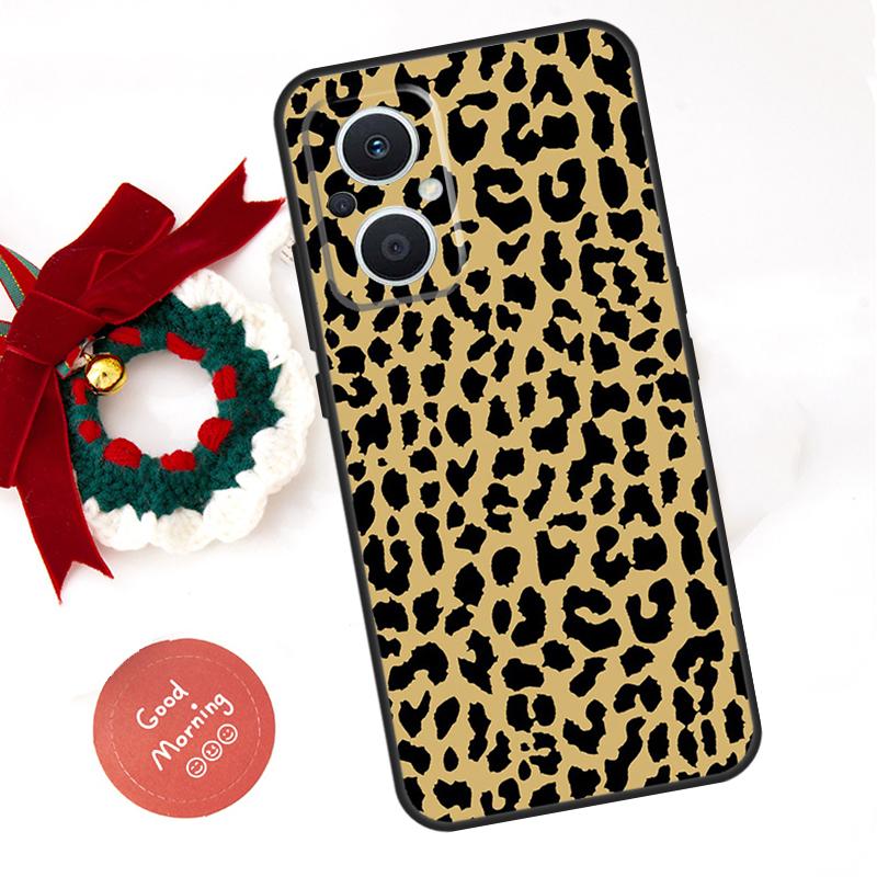 Tan Leopard Funda For OPPO Reno 10 11 12 13 14 Pro 11F 12F 13F 14F 7 8 Lite OPPO Find X8 X6 X9 Pro Case