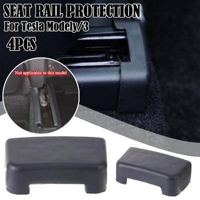Set de 4 dopuri de protecție din cauciuc moale pentru șinele glisante ale banchetei spate - Accesorii de protecție interioară pentru Tesla MODEL Y 2024