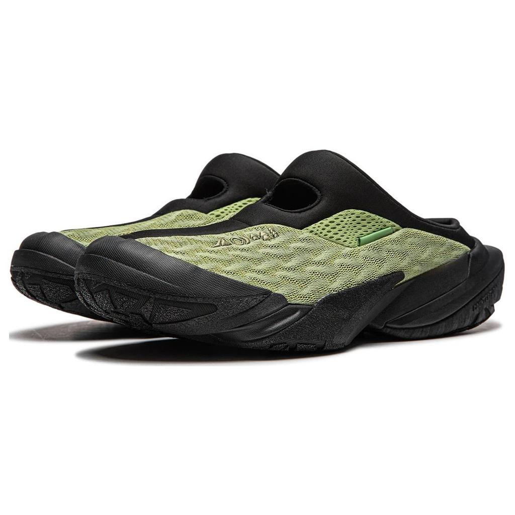 Li Ning Outdoor CF Tracing Scarpe da Trekking Slipper Ammortizzazione, Resistenti all'Usura Basse Casual Unisex Nero Verde AGLU177-1
