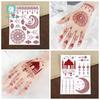 Rikaron High-End Star & Moon Henna Tattoo Stickers for Face and Hand.