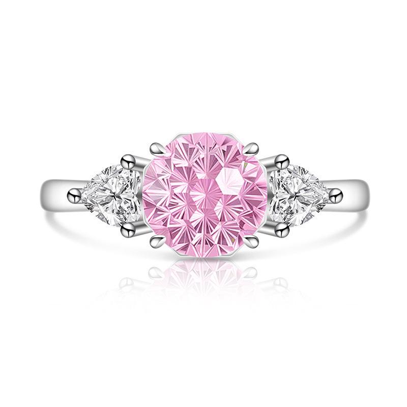 Colored Gem Fireworks High Carbon Diamond Women's Birthday Stone Ring