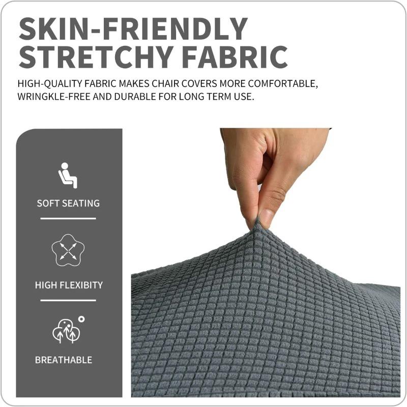 Jacquard Chair Seat Cover Elastic Rectangle Bar Stool Cover Elastic Chair Protector Removable Dust Covers Square Stool Covers