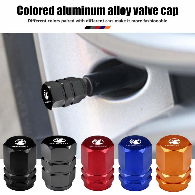 4 Stück Auto-Radluftventilkappen Aluminium Staubdicht Reifenventil für Vauxhall VXR Astra Mokka Tigra Corsa Grandland D Astra G J H