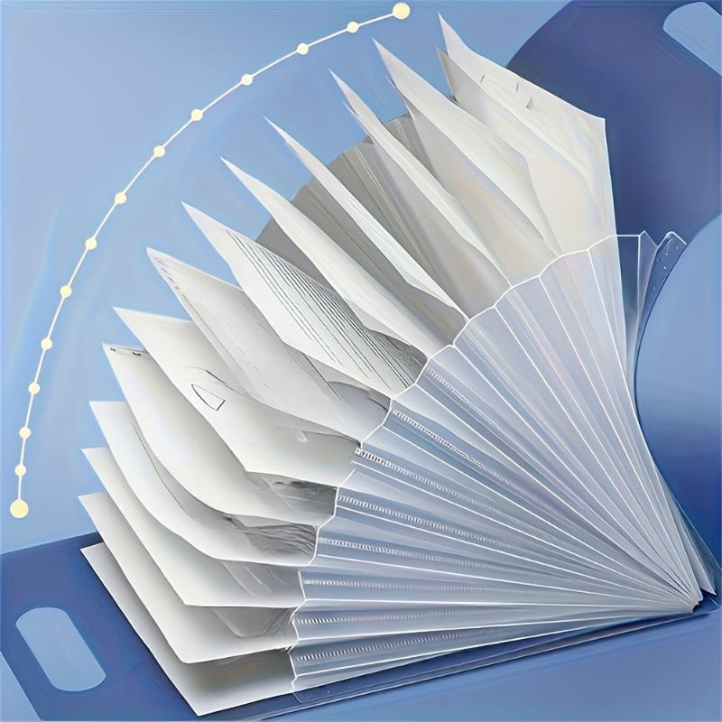 13-Pocket A4 Vertical File Folder Organizer with Binder - Heavy-Duty Expandable Folder, Pockets & Dividers Suitable