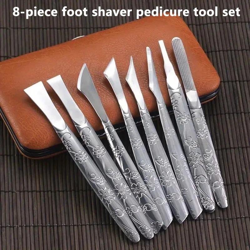 Professioneel pedicuregereedschap Set manicuremesset Roestvrijstalen teenpedicuremes Nagelknipper Voetenschraper Dode huid verwijderen