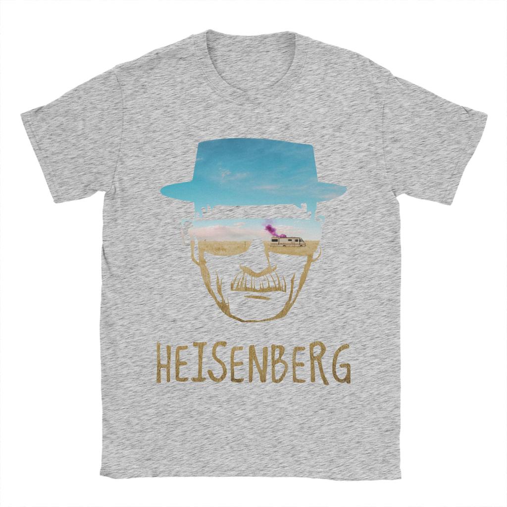 Heisenberg Breaking Bad Men T Shirt Amc Walter White Jessie Pinkman Tee Shirt Short Sleeve O Neck T-Shirt Cotton New Clothing