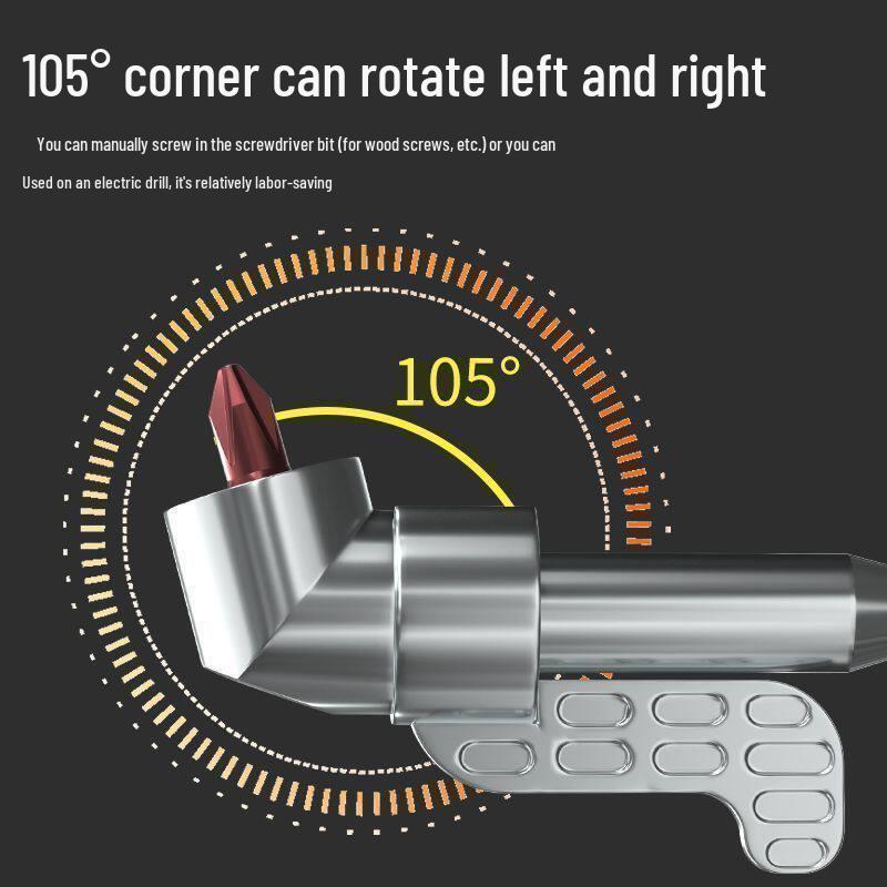 105° Bit-Winkelbohrer für [Neues Modell] – Universelle Schraubendreher-Verlängerungsstange