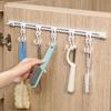 Plastic Track Row Hooks Self-adhesive Cabinet Hook Multifunctional Long Row Hook  Kitchen