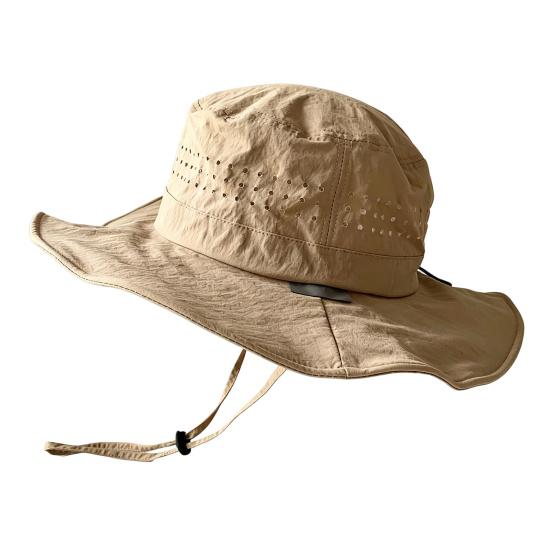 Summer Fisherman Hat Breathable Mesh Big Brim Quick-Drying Sun Hat хаки
