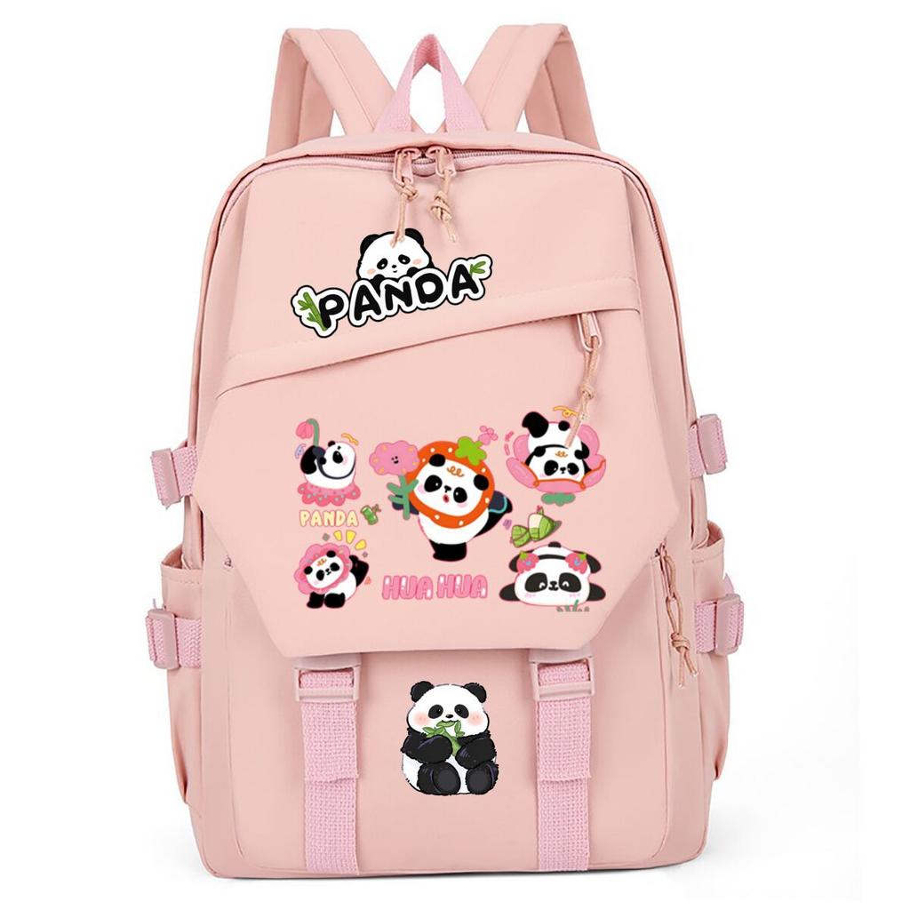 Panda Huahua Cartoon Printing Primary And Secondary School Students High Value Backpack Large Capacity Versatile School Bag