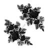 Q1FD Embroidered Flower Appliques Pack of 2 for Fashion Home Decoration with Sequins Effect