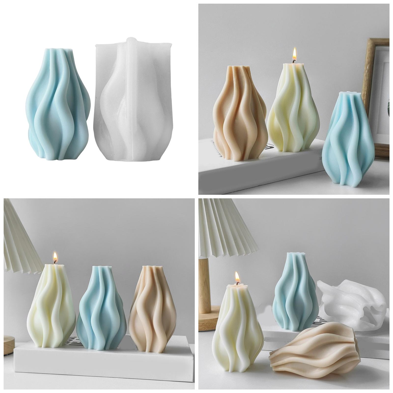 

Candle Silicone Mold Unique Wave Pillar Perfect For DIY Enthusiasts And Home Decors For Creating Aromatherapy Candles
