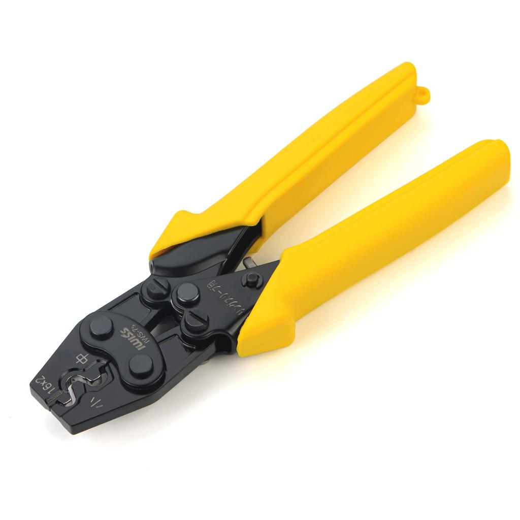 IWISS Ring Sleeve Crimping JIS Ratchet for Small and Medium Sizes IWS-7s Tool, Compliant, Type, (1.6x2), Small,