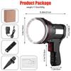 Black&Red USB LED Flashlight Searching Torches Night Light 6000LM Super Bright Powerful Lamp Hand Camping Lantern Rechargeable Battery