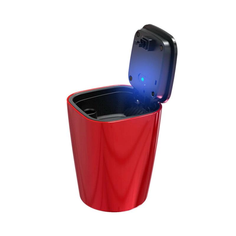 Portable Car Ashtray Double Inner Box With Led Lighting Trash Car Interior Supplies