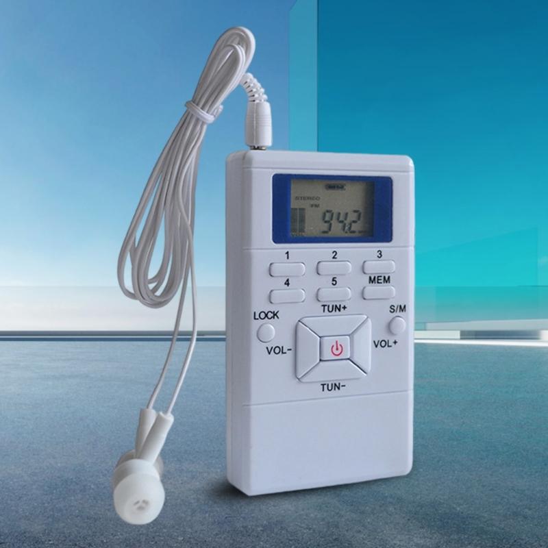 DSP Digital AM FM Radio with LCD Display Auto Scan Manual Tuning for Home Outdoor Travel Emergency Use