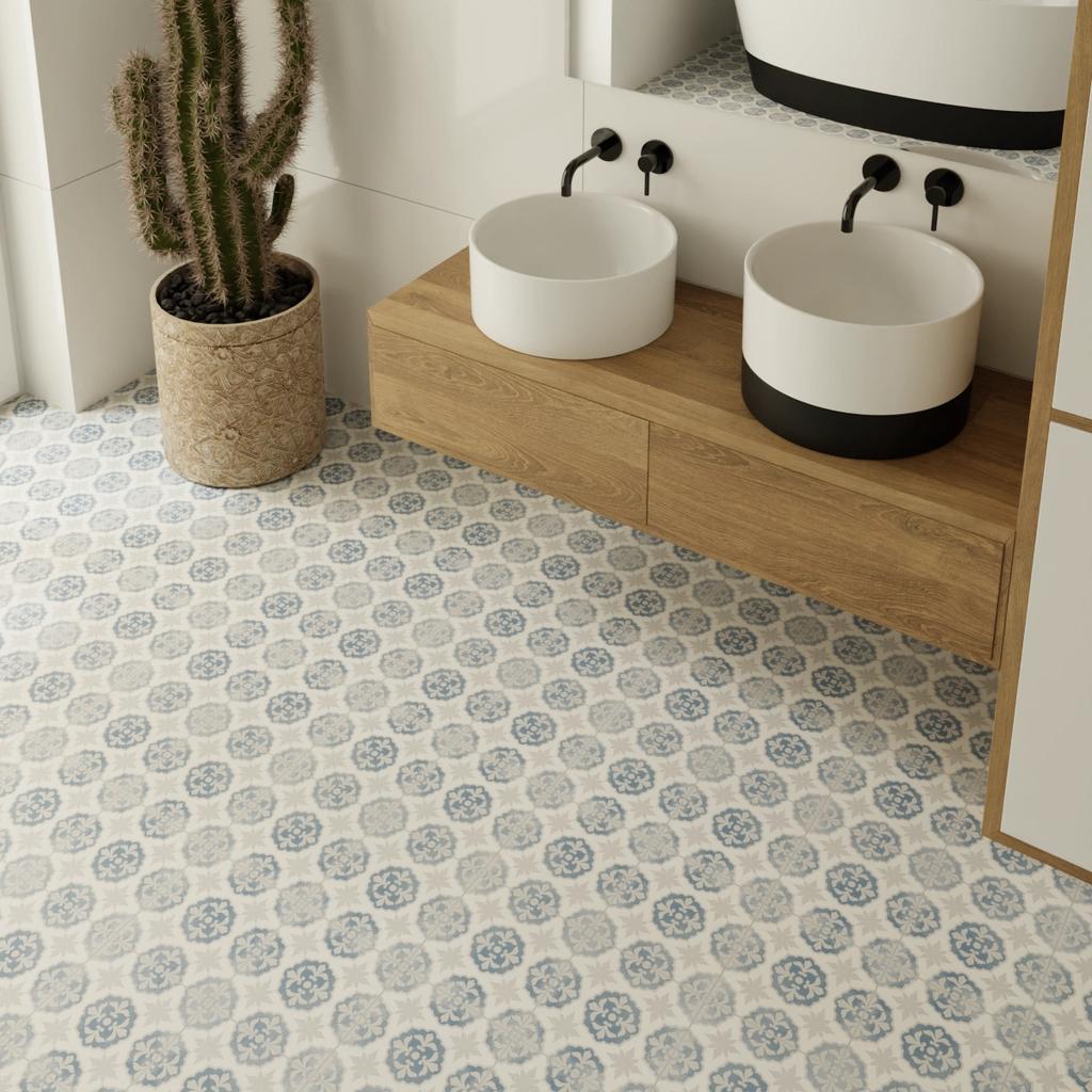 Decorative Porcelain Stoneware Tile Patchwork Floral Pisa 20X20 Cm Class I