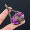 Blue Sea Sediment Gemstone Pure Copper Wire Wrapped Handmade Jewelry Pendant