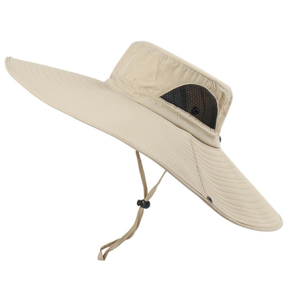 

Boonie Bucket Cap Summer Fishing UV Sun Protection Men Women Wide Visor Brim Hat Outdoor hat бежевий