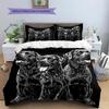Black Rottweiler Pattern Bedding Home Decoration Birthday Gift (1 * duvet cover + 2 * pillowcase, without core)