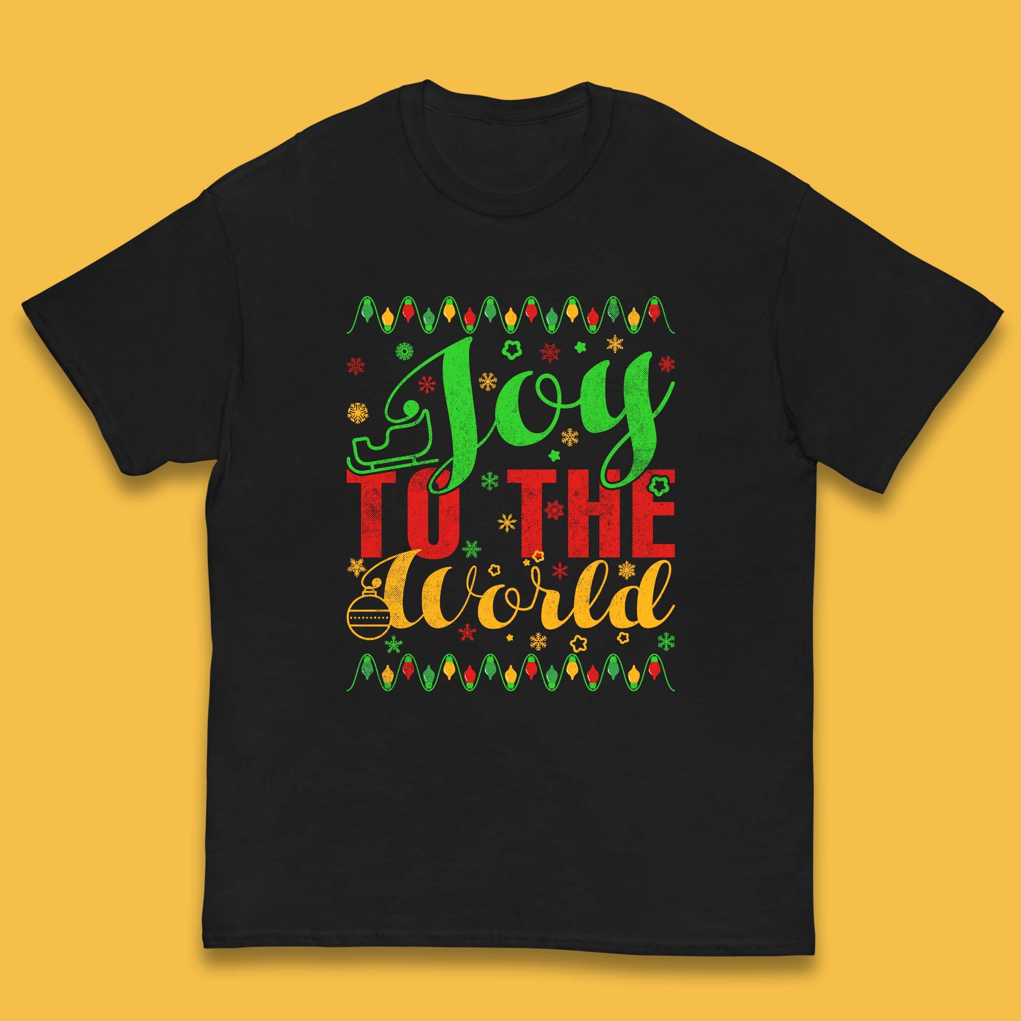 Merry Christmas Kids T Shirt Joy To The World Christmas Top 100