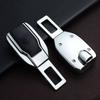 2-Pack Car Seat Belt Buckle Extender Clip - Universal Safety Belt Tongue Adapter for Most Vehicles - Easy Install Metal Lock Insert