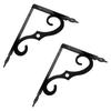 2Pcs Iron Shelf Brackets Floating Shelf Supporter Decorative Corner Brace  Wall Mounted