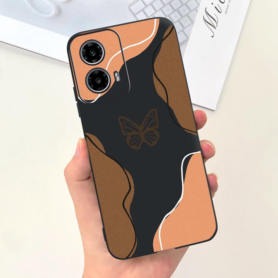 For Moto G34 5G Case Soft Silicone Shockproof Women Daisy Flower Back Cover for Motorola Moto G24 Power TPU Capas for Moto G04