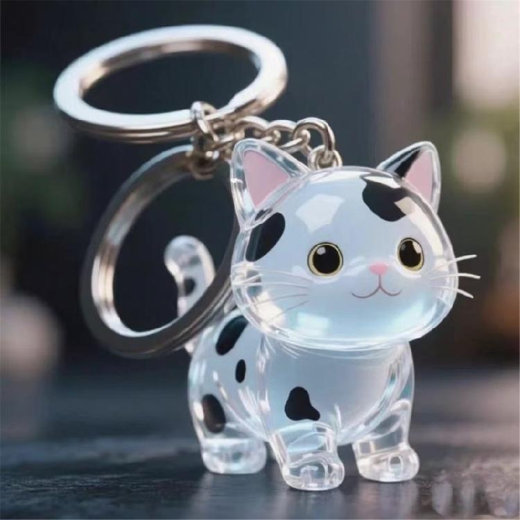 Creative Pet Furs Keyring Shatterproof Plastic Memorial Keychain For Daily Remembrance Pet Hair Collection Container