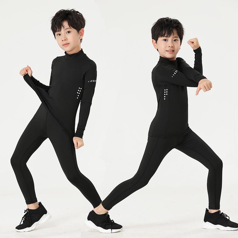 2024 Kids' Quick-Dry Sportswear Set: Elastic Fit Underwear for Boys & Girls, Perfect for Basketball, Football, and Athletics
