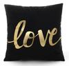 Gold Bronzing Cushion Decorative Pillows Black And White Love Home Decor Sofa Throw Pillow Almofadas Decorativas Para Sofa 45Cm